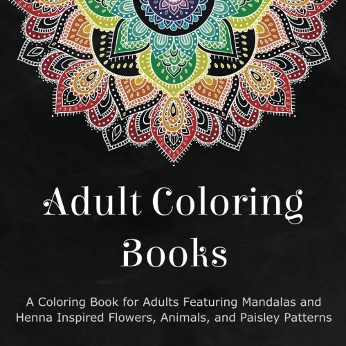 Adult coloring book with yoga images and mandalas